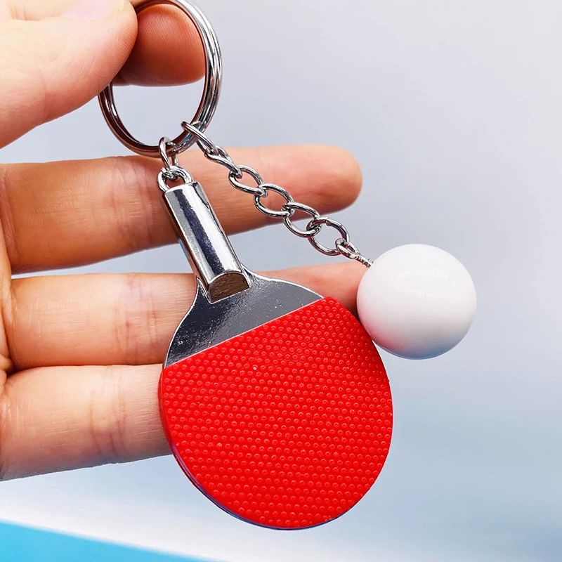 Table Tennis Olympics - พวงกุญแจลูกปิงปองน่ารัก 7 สี ของที่ระลึก พวงกุญแจลูกบอลกีฬา ของขวัญ