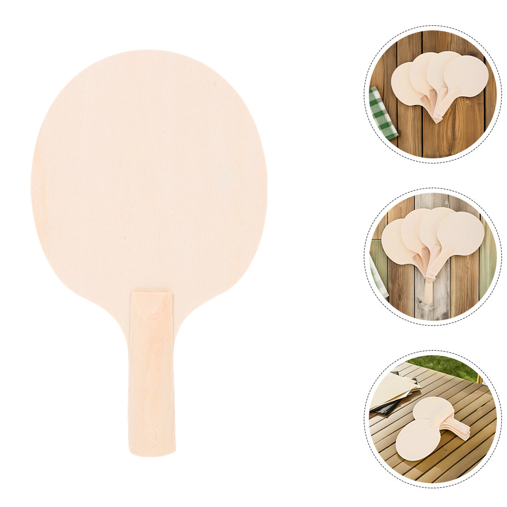 Table Tennis Racket - ไม้ปิงปอง DIY 4 คู่ แบบยังไม่ทำสี ฐานไม้สำหรับทำไม้ปิงปอง